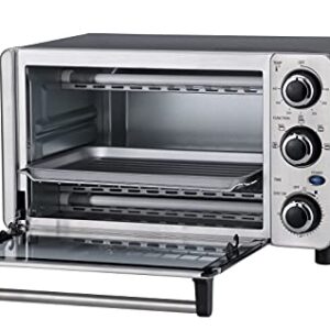 Danby DBTO0412BBSS 0.4 cu ft/12L 4 Slice Countertop Toaster Oven in Stainless Steel Toast, Bake, Broil, Keep Warm functions