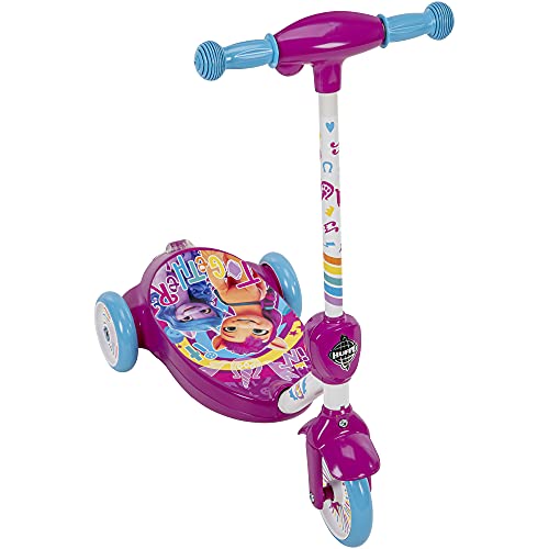 Huffy 6V My Little Pony Toddler Scooter For Kids Ages 2-4, Bubble Machine Scooter, 3 Wheel Balance Design, 2MPH Speed Button, Simple Wall Charger, Bubble Solution and Charger Included