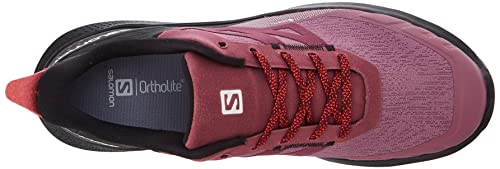 Salomon Women's OUTPULSE Gore-Tex Hiking Shoes for Women, Tulipwood/Black/Poppy Red, 7.5