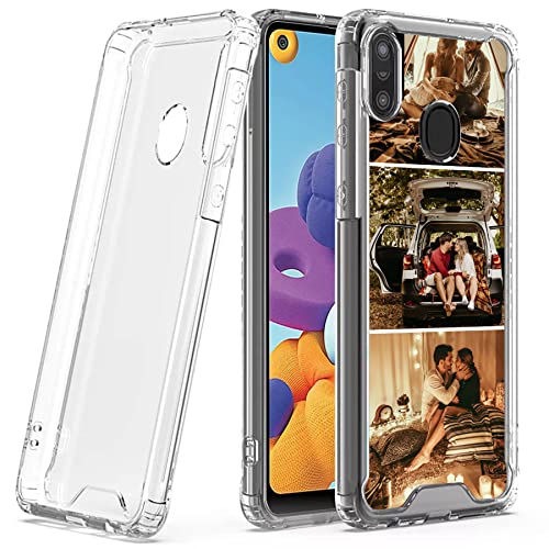 Samsung Galaxy A40 5.9 inch Personalized Case,Custom Phone Case for Samsung Galaxy A40 5.9 inch,Customized Hard PC+TPU Bumper Protective Cover Case(Clear Layout 5 Pictures)