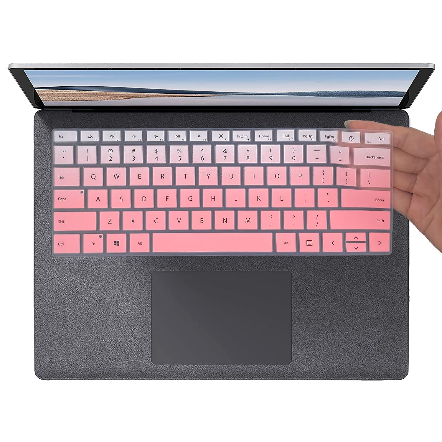 Keyboard Cover for Microsoft Surface Laptop Studio 2 (2023), Surface Laptop Studio 14.4", Surface Laptop 6 /Surface Laptop 5/Surface Laptop 4/Surface Laptop 3 13.5" 15", Surface Book 3 13.5" 15"-GPINK