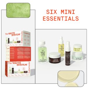 Youth To The People The Youth System - 6 Piece Set with Superfood Cleanser, Face Oil, Moisturizer, Vitamin C Serum, Eye Cream, Energy Facial - Vegan Skincare Kit