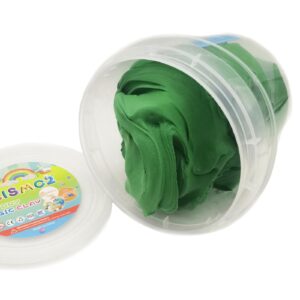 air dry modeling clay 10.5 oz ultra light magic clay diy moulding dough primary colors for kids art craft kit (dark green)