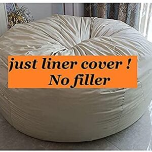 WUTTLE Bean Bag Inner Liner Cover(No Filler), 6 7ft Inner Liner for Bean Bag Chair Couch Cover Seat Lazy Sofa High Capacity Replacement Cover with Zipper (Size : D180H90CM)