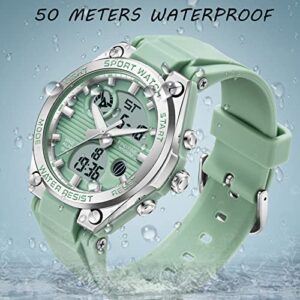 findtime Womens Digital Watch Sport Waterproof Watch Analog Military Tactical Watches LED Backlight Alarm Stopwatch Wrist Watches