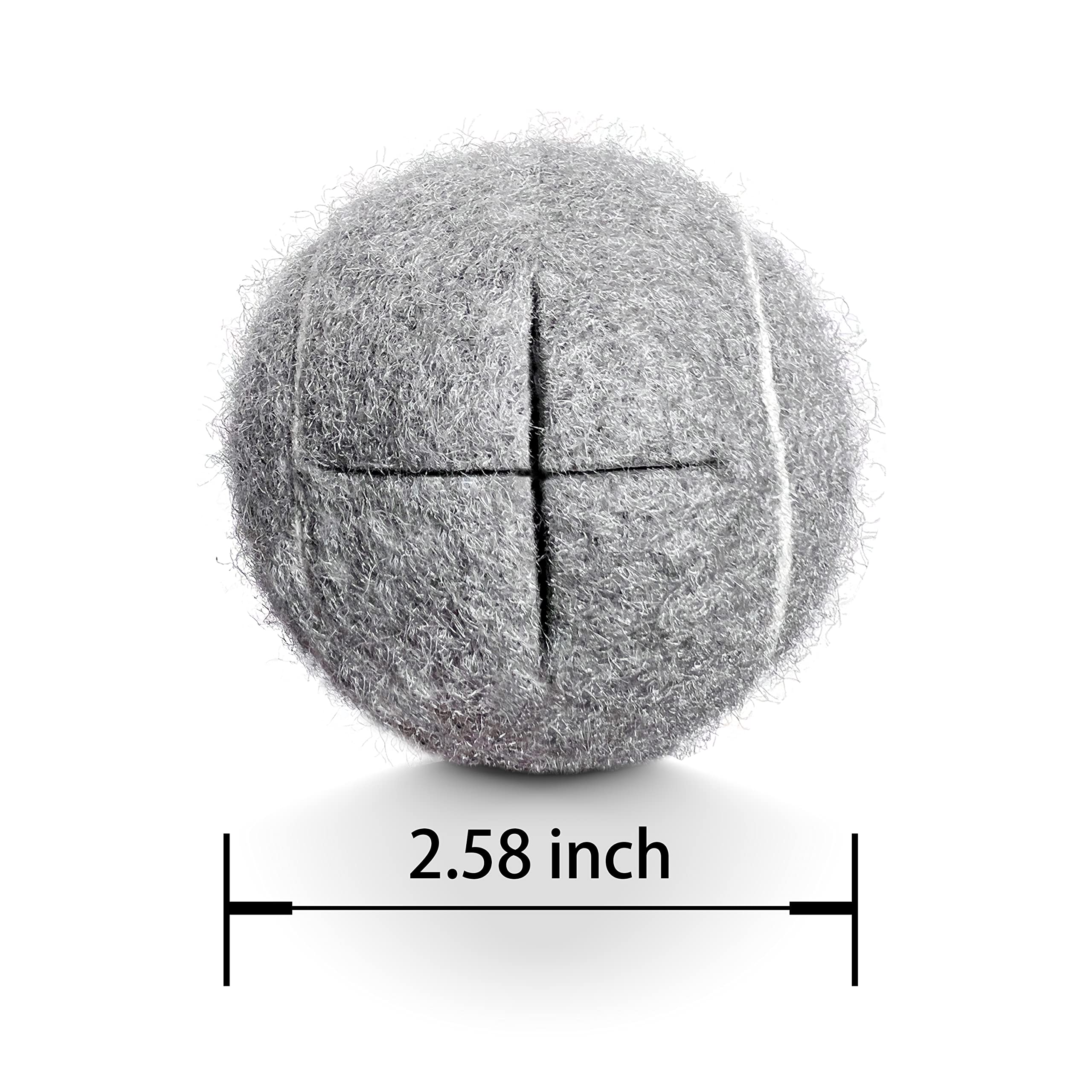 HPWFHPLF Precut Tennis Balls, 4PCS Walker Glide Balls, Heavy Duty Long Lasting Felt Pads for Furniture Legs and Floor Protection (Grey)