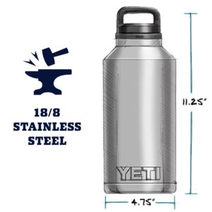 YETI Rambler 64 oz Bottle, Vacuum Insulated, Stainless Steel with Chug Cap, Navy