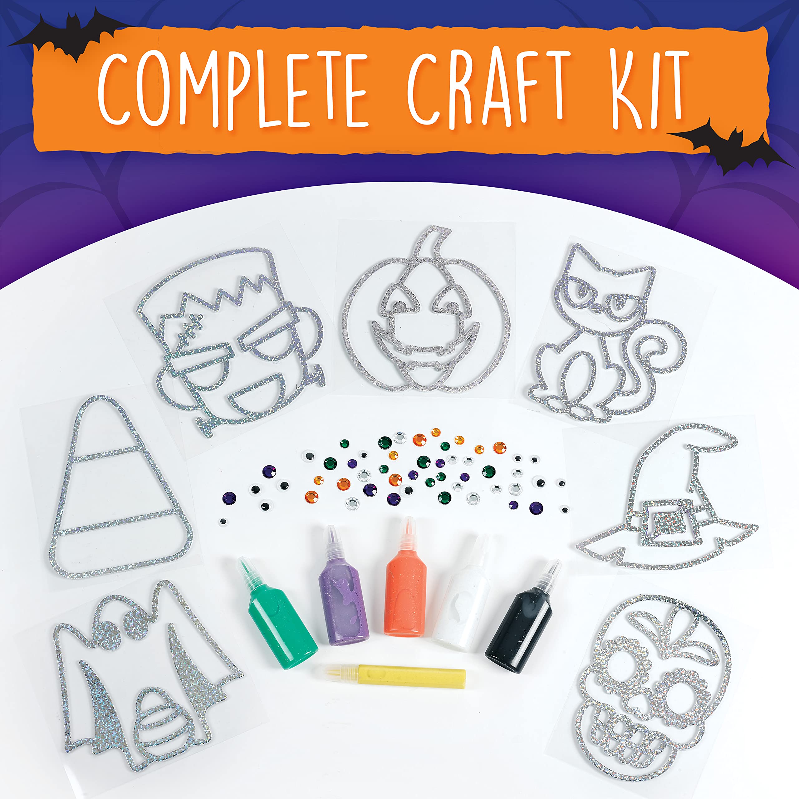 Creativity for Kids Halloween Window Art - Halloween Crafts, Make Your Own Halloween Window Clings