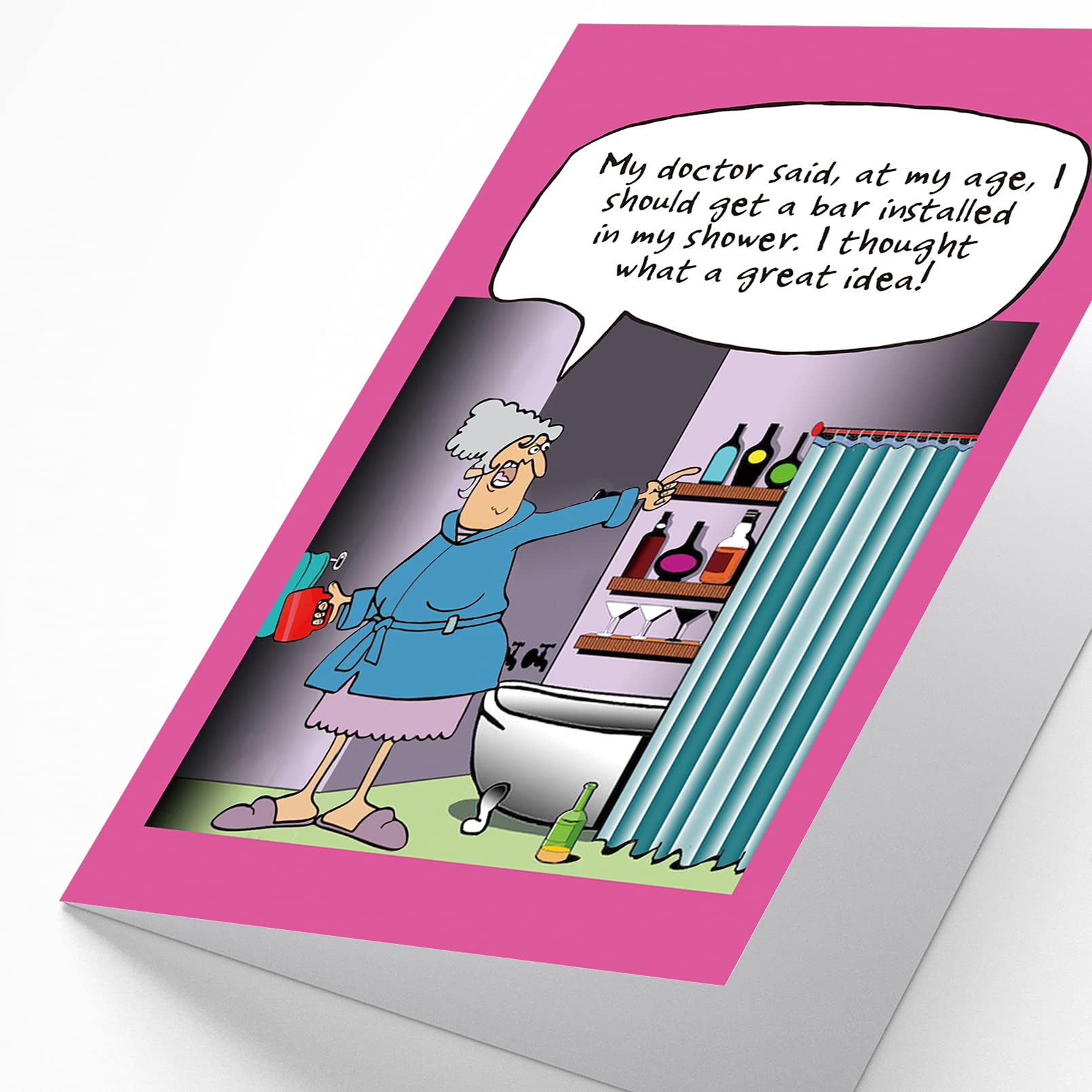 Funny Birthday Card 50th 60th 70th for Wife, Mom, Auntie, Female Friend, Old Aged Birthday Card