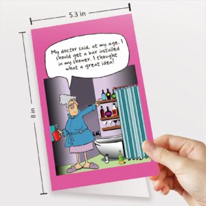 Funny Birthday Card 50th 60th 70th for Wife, Mom, Auntie, Female Friend, Old Aged Birthday Card