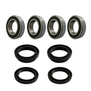 Front Wheel Bearings and Seals Kit Compatible with Yamaha 2004-2013 Rhino 700 660 450