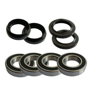 Front Wheel Bearings and Seals Kit Compatible with Yamaha 2004-2013 Rhino 700 660 450