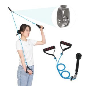 fanwer shoulder pulley - multi-use pulleys for shoulder rehab over door - arm rehabilitation assisting exercise equipment for rotator cuff recovery, improve flexibility stretching, range of motion