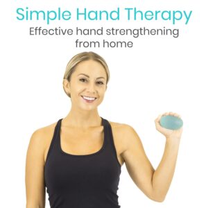 Vive Squeeze Balls for Hand Therapy Set (4 Pack) - Grip Strengthener Occupational Exercise Equipment for Arthitis, Parkinsons, Stroke, Carpal Tunnel Recovery - Stress Relief Massage Putty Finger Toy