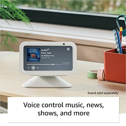 Amazon Echo Show 5 (3rd Gen, 2023 release) | Smart display with 2x the bass and clearer sound | Glacier White