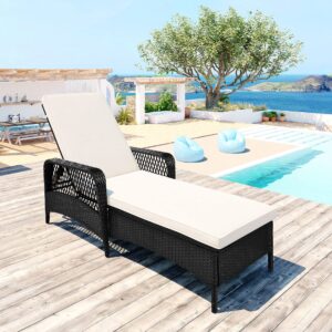 furniture outdoor patio pool pe rattan wicker chair wicker sun lounger