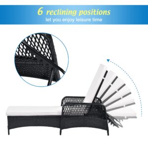 Furniture Outdoor Patio Pool PE Rattan Wicker Chair Wicker Sun Lounger