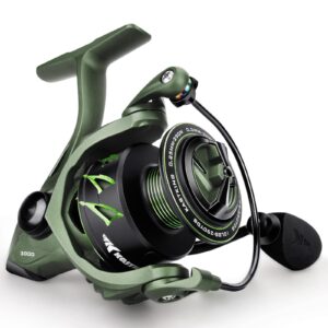 kastking spartacus ii spinning reel, ipx5 waterproof rating,size 3000,stryker green