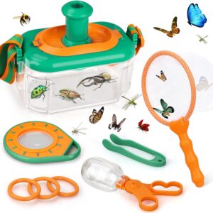 toy life bug catcher kit for kids bug catching kit with butterfly net,bug net,critter keeper,butterfly kit,magnifying glass,insect catcher, bug toys kids explorer kit outdoor toys for kid 3 4 5 6 7 8