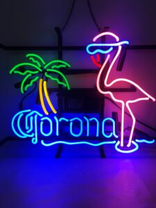 neon signs corona flamingo palm tree beer bar bistro real glass man cave custom neon sign wall decor