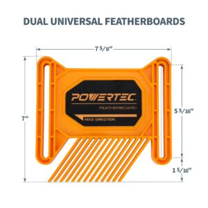 POWERTEC 71718 Safety Kit with Deluxe Featherboard for Use On Table Saws, Router Tables, Jointers and Band Saws