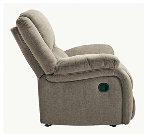 Signature Design by Ashley Draycoll Plush Manual Pull-Tab Rocker Recliner, Light Brown