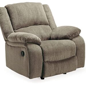 Signature Design by Ashley Draycoll Plush Manual Pull-Tab Rocker Recliner, Light Brown