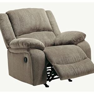 Signature Design by Ashley Draycoll Plush Manual Pull-Tab Rocker Recliner, Light Brown