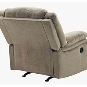 Signature Design by Ashley Draycoll Plush Manual Pull-Tab Rocker Recliner, Light Brown