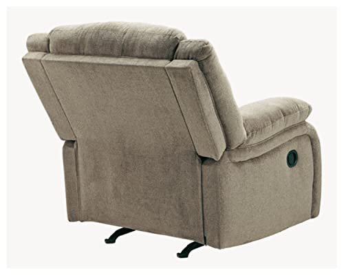 Signature Design by Ashley Draycoll Plush Manual Pull-Tab Rocker Recliner, Light Brown