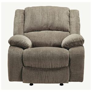 Signature Design by Ashley Draycoll Plush Manual Pull-Tab Rocker Recliner, Light Brown