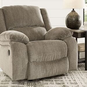 Signature Design by Ashley Draycoll Plush Manual Pull-Tab Rocker Recliner, Light Brown