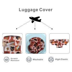 Explore Land Travel Luggage Cover Suitcase Protector Fits 23-26 Inch Luggage (Latin Girl, M)