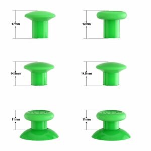 eXtremeRate ThumbsGear Interchangeable Ergonomic Thumbstick for PS5 Controller, for PS4 All Model Controller - 3 Height Domed and Concave Grips Adjustable Joystick - Green