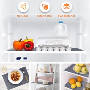 StaHom Shelf Liners for Kitchen Cabinets Refrigerator Liners Waterproof & Oil-Proof Kitchen Cupboard Liner Non-Slip Drawer Mats EVA Non Adhesive Fridge Liner for Shelves - Gray 11.8 x 236.2 Inches