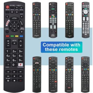 Universal Remote Control for Panasonic TV Remote Control Works for All Panasonic Plasma Viera HDTV 3D LCD LED TV