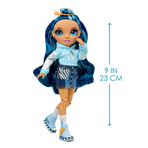 Rainbow High Jr High Skyler Bradshaw - 9-inch Blue Fashion Doll with Doll Accessories- Open and Closes Backpack, Great Gift for Kids 6-12 Years Old and Collectors