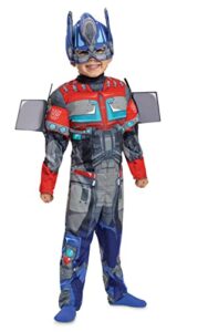 disguise optimus prime toddler costume, official transformers rise of the beasts muscle padded costume and mask, size (3t-4t)