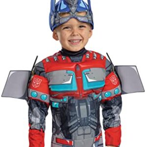 Disguise Optimus Prime Toddler Costume, Official Transformers Rise of the Beasts Muscle Padded Costume and Mask, Size (3T-4T)