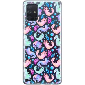 TPU Phone Case Compatible with Samsung A72 A71 5G A70 A51 A50 A32 A21 A11 A12 A13 A14 A01 Dinosaur Clear Flexible Protective Colored Cute Soft Kawaii Axolotls Lightweight Cover Ocean Silicone