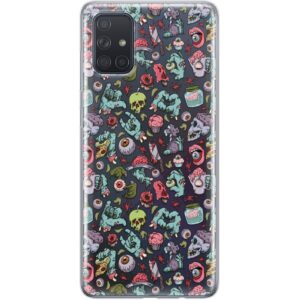 Slim TPU Phone Case Compatible with Samsung Galaxy A72 A71 5G A70 A51 A32 A21 A11 A12 A01 Zombie Hands Clear Halloween Protective Cover Soft Cool Silicone Durable Horror Flexible, Pattern