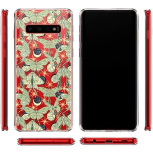 TPU Phone Case Compatible with Samsung A72 A71 5G A70 A51 A50 A32 A21 A11 A12 A13 A14 A01 Magic Silicone Shockproof Protective Cute Stars Luna Moth Moon Phases Flexible Boho Clear Lightweight