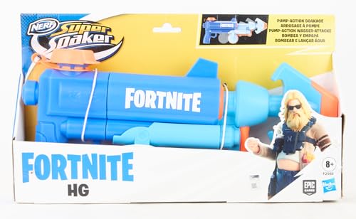 NERF Super Soaker Fortnite HG Water Blaster - Pump-Action Soakage for Outdoor Summer Water Games - for Teens, Adults