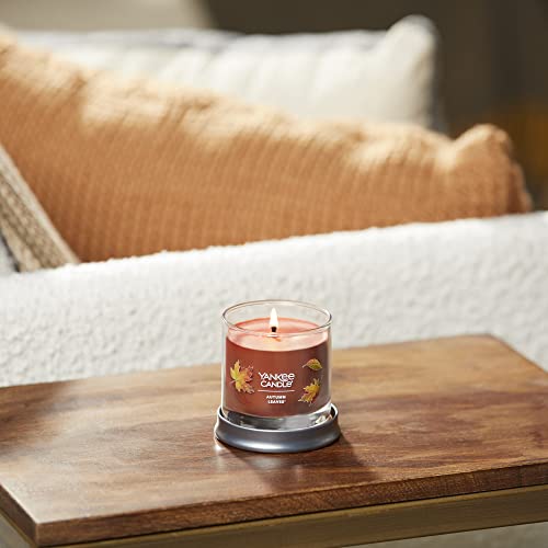 Yankee Candle Autumn Leaves Scented, Signature 4.3oz Small Tumbler Single Wick Candle, Over 20 Hours of Burn Time