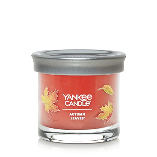 Yankee Candle Autumn Leaves Scented, Signature 4.3oz Small Tumbler Single Wick Candle, Over 20 Hours of Burn Time