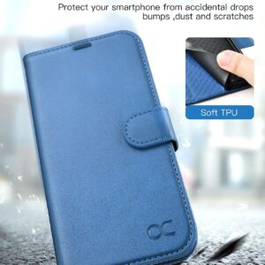 OCASE Compatible with iPhone 13 Wallet Case, PU Leather Flip Folio Case with Card Holders RFID Blocking Kickstand [Shockproof TPU Inner Shell] Phone Cover 6.1 Inch 2021 (Light Blue)