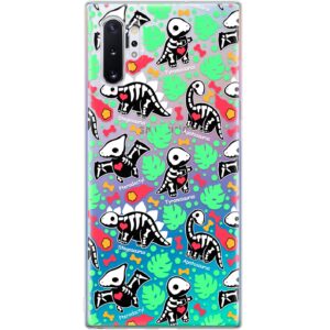 TPU Phone Case Compatible with Samsung A72 A71 5G A70 A51 A50 A32 A21 A11 A12 A13 A14 A01 Dinosaurs Skeleton Kawaii Flexible Lightweight Kids Clear Cute Shockproof Durable Protective Bones