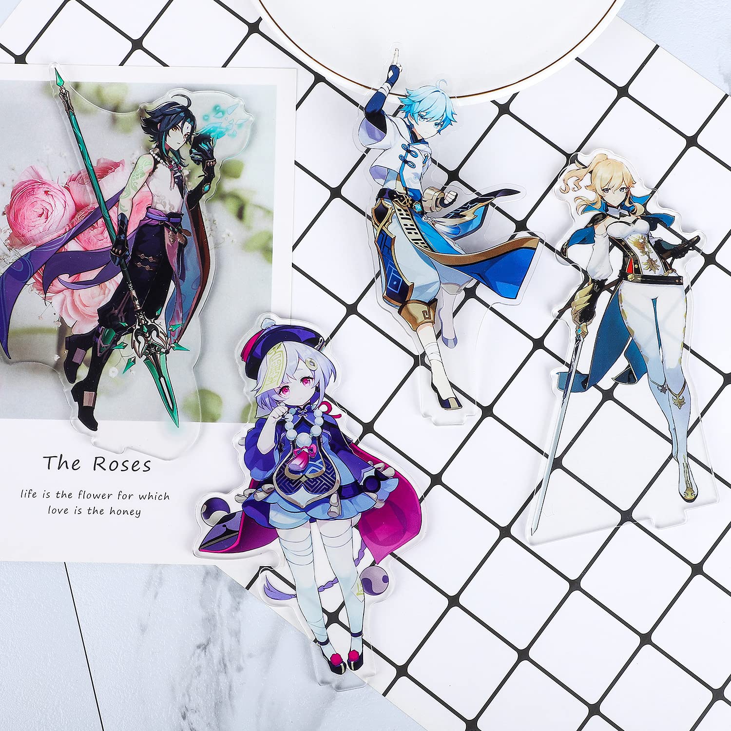 Genshin Impact Characters Acrylic Stand Figure,Colorful and Exquisite Character Design for Game Fans' Collection (Baal)