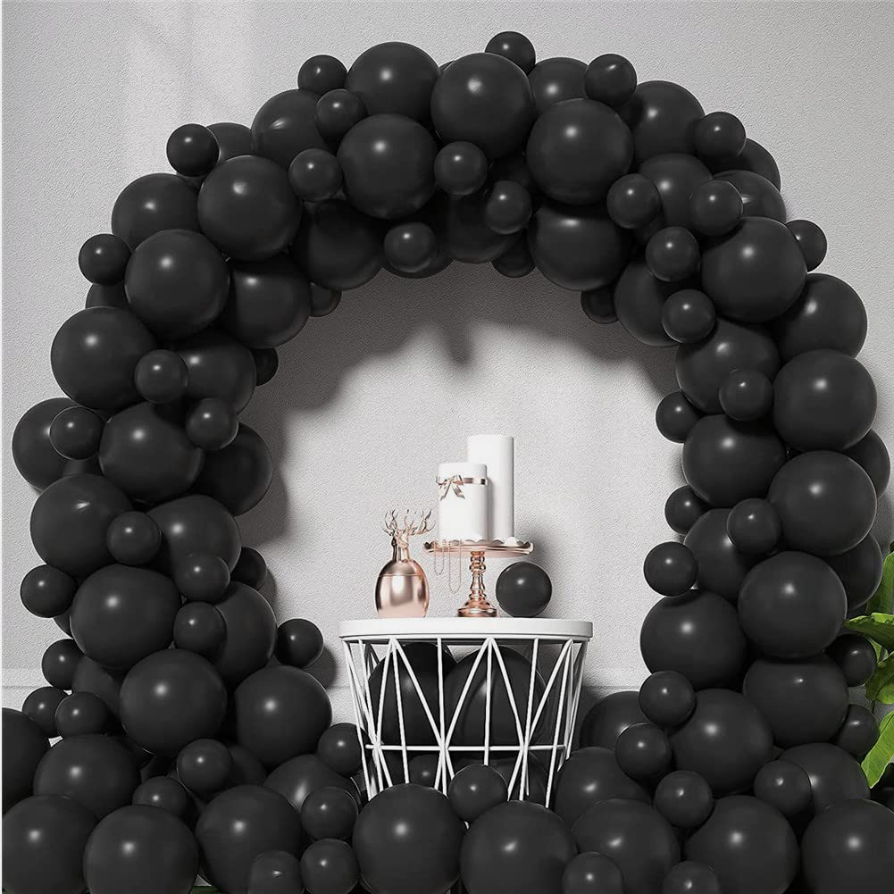 BAOKUANHU 400 Pack Black Balloons, 5 Inch Black Latex Balloons Helium Balloons Party Decorations Supplies