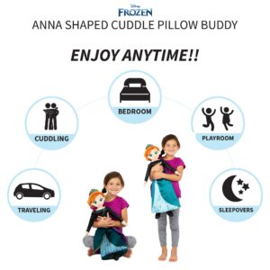 Disney Frozen Anna Kids Bedding Super Soft Plush Cuddle Pillow Buddy, "Official" Disney Product By Franco